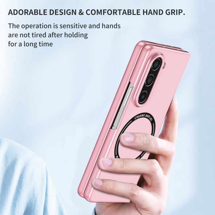 For Samsung Galaxy Z Fold5 Magsafe Magnetic Folding PC Phone Case(Pink) - Galaxy Z Fold5 Cases by PMC Jewellery | Online Shopping South Africa | PMC Jewellery