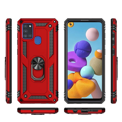 For Samsung Galaxy A21s Shockproof TPU + PC Protective Case with 360 Degree Rotating Holder(Black) - Galaxy Phone Cases by PMC Jewellery | Online Shopping South Africa | PMC Jewellery