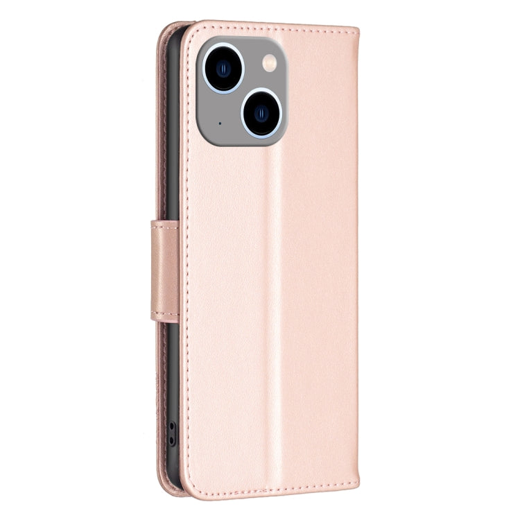 For iPhone 15 Plus Embossing Two Butterflies Pattern Leather Phone Case(Rose Gold) - iPhone 15 Plus Cases by PMC Jewellery | Online Shopping South Africa | PMC Jewellery