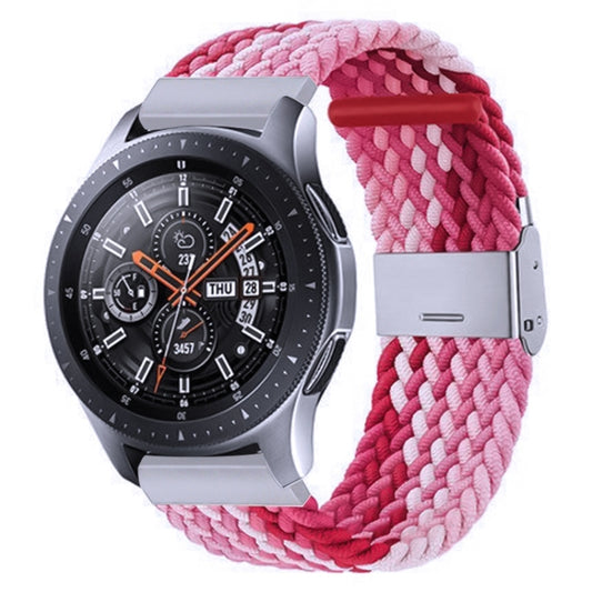 18mm Nylon Braided Metal Buckle Watch Band(Z Red Pink) - Watch Bands by PMC Jewellery | Online Shopping South Africa | PMC Jewellery