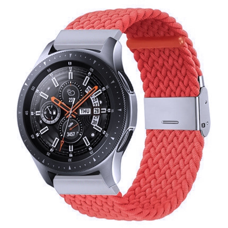 18mm Nylon Braided Metal Buckle Watch Band(Bright Orange) - Watch Bands by PMC Jewellery | Online Shopping South Africa | PMC Jewellery