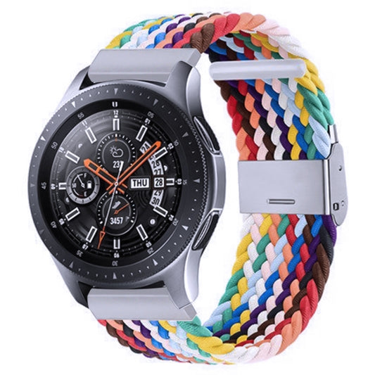 18mm Nylon Braided Metal Buckle Watch Band(Rainbow) - Watch Bands by PMC Jewellery | Online Shopping South Africa | PMC Jewellery