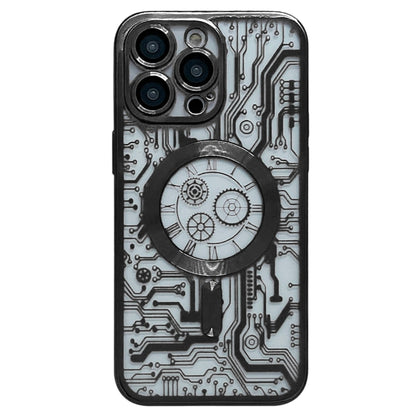 For iPhone 13 Pro Electroplated Circuit Board Pattern MagSafe Phone Case(Black) - iPhone 13 Pro Cases by PMC Jewellery | Online Shopping South Africa | PMC Jewellery