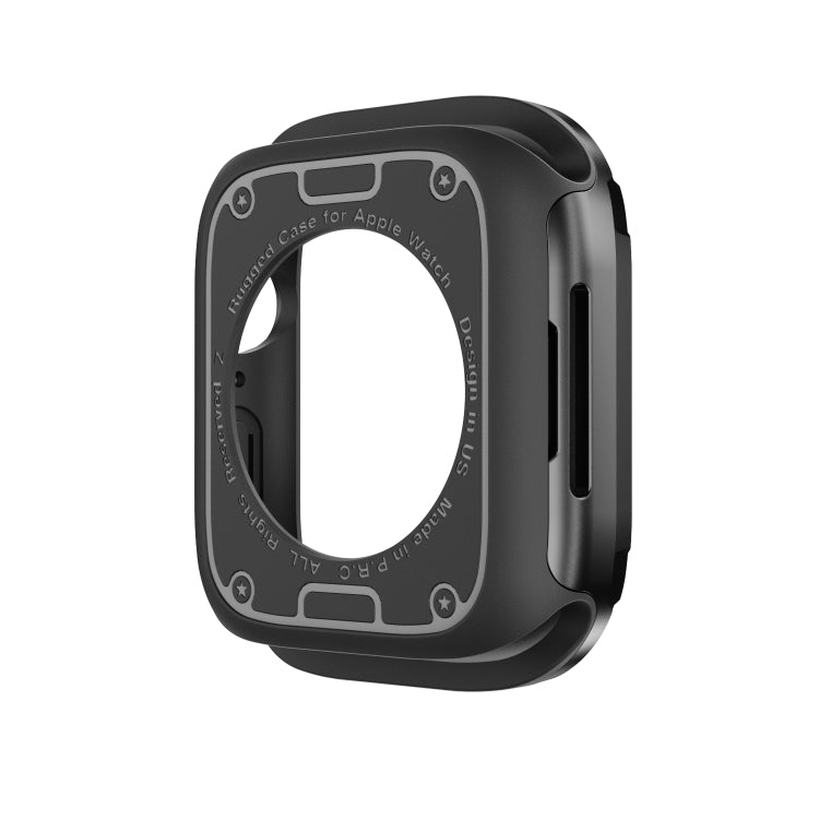 For Apple Watch Series 8 / 7 45mm 2-in-1 PC Hybrid TPU Armor Watch Case(Black) - Watch Cases by PMC Jewellery | Online Shopping South Africa | PMC Jewellery