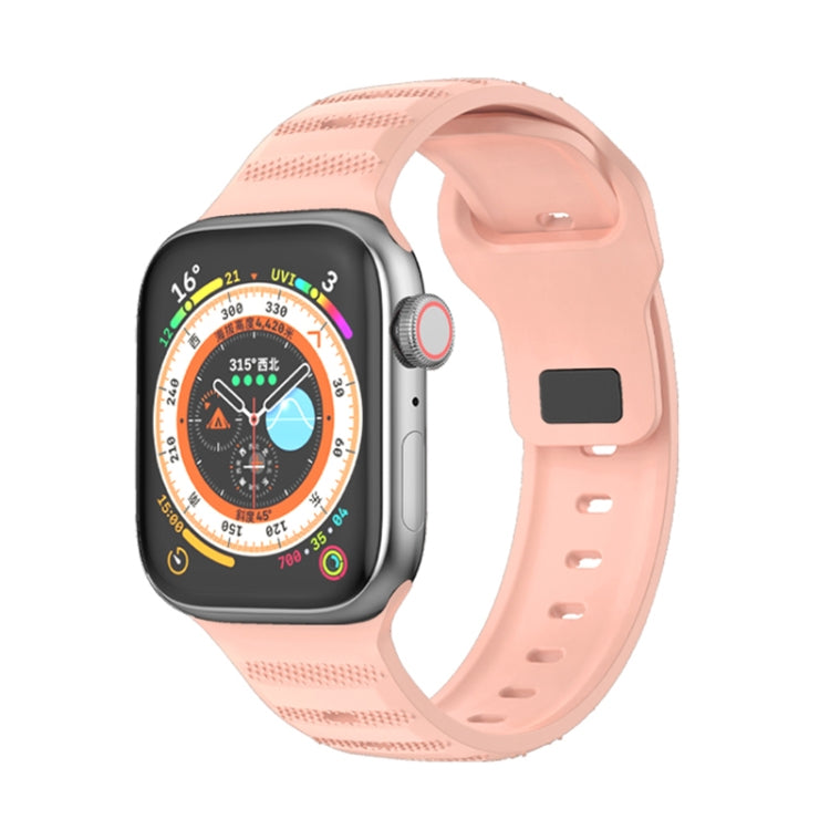 For Apple Watch 5 40mm Dot Texture Fluororubber Watch Band(Nebula Pink) - Watch Bands by PMC Jewellery | Online Shopping South Africa | PMC Jewellery