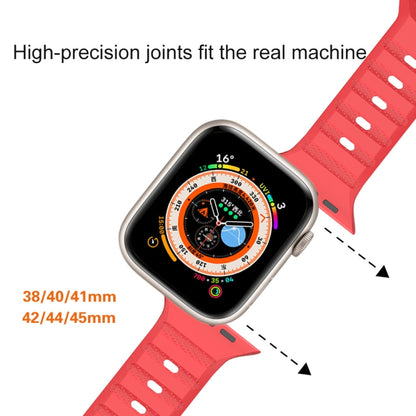 For Apple Watch 4 44mm Dot Texture Fluororubber Watch Band(Black) - Watch Bands by PMC Jewellery | Online Shopping South Africa | PMC Jewellery