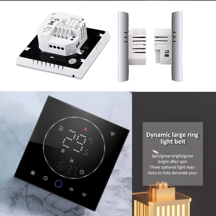 BHT-008GBL 95-240V AC 16A Smart Home Electric Heating LED Thermostat Without WiFi(White) - Thermostat & Thermometer by PMC Jewellery | Online Shopping South Africa | PMC Jewellery