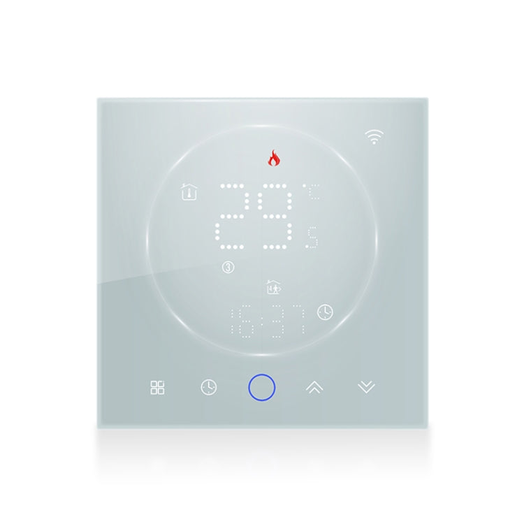 BHT-008GCLW 95-240V AC 5A Smart Home Boiler Heating LED Thermostat With WiFi(White) - Thermostat & Thermometer by PMC Jewellery | Online Shopping South Africa | PMC Jewellery