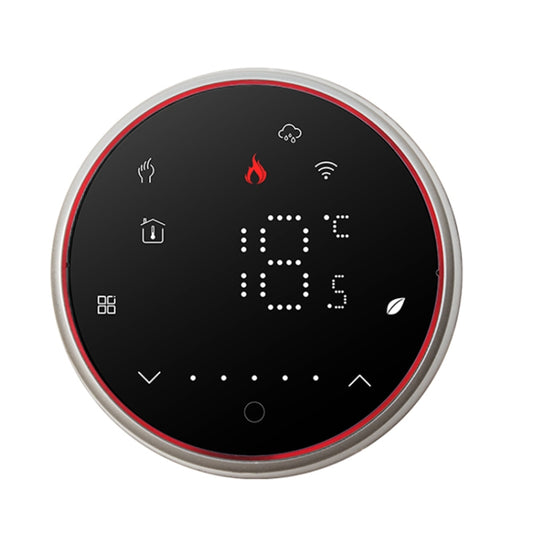 BHT-6001GBLW 95-240V AC 16A Smart Round Thermostat Electric Heating LED Thermostat With WiFi(Black) - Thermostat & Thermometer by PMC Jewellery | Online Shopping South Africa | PMC Jewellery