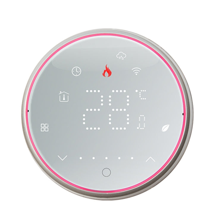 BHT-6001GBLW 95-240V AC 16A Smart Round Thermostat Electric Heating LED Thermostat With WiFi(White) - Thermostat & Thermometer by PMC Jewellery | Online Shopping South Africa | PMC Jewellery