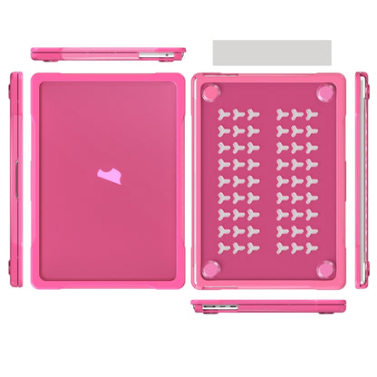 For MacBook Air 13.6 inch A2681 2022 Translucent Laptop Protective Case(Rose Red) - MacBook Air Cases by PMC Jewellery | Online Shopping South Africa | PMC Jewellery