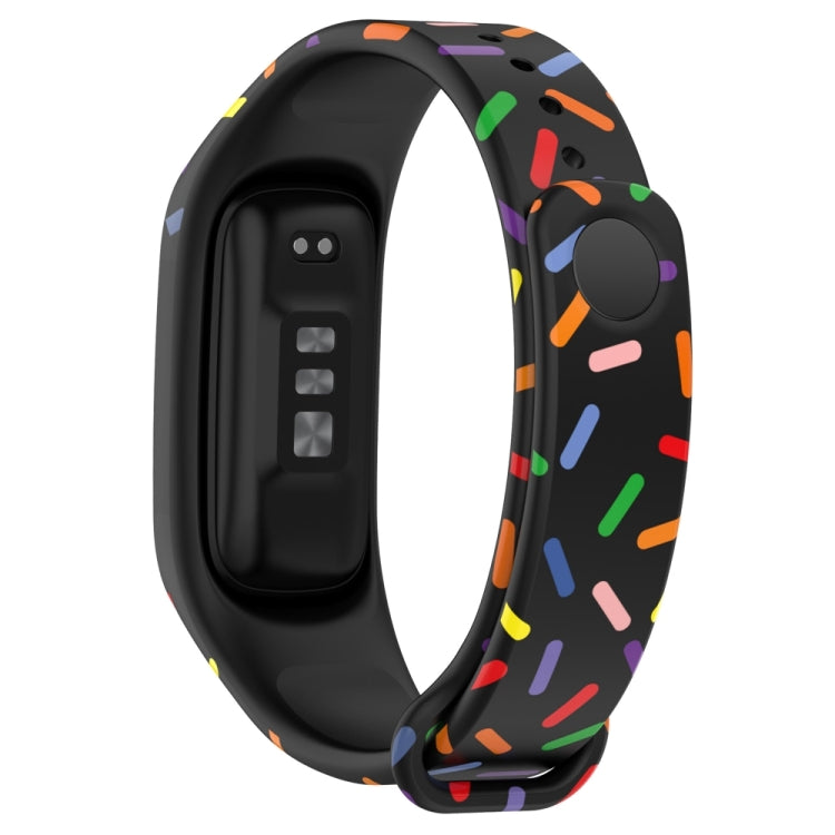 For OPPO Band Sports Rainbow Dots Silicone Watch Band(Black) -  by PMC Jewellery | Online Shopping South Africa | PMC Jewellery