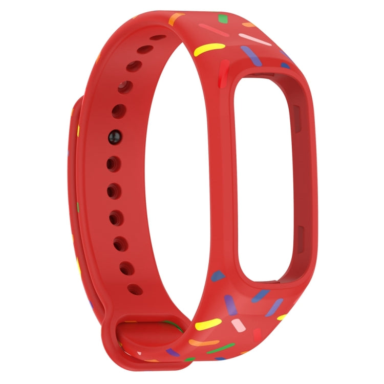 For OPPO Band Sports Rainbow Dots Silicone Watch Band(Red) -  by PMC Jewellery | Online Shopping South Africa | PMC Jewellery