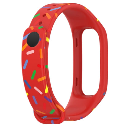 For OPPO Band Sports Rainbow Dots Silicone Watch Band(Red) -  by PMC Jewellery | Online Shopping South Africa | PMC Jewellery