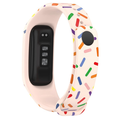 For OPPO Band Sports Rainbow Dots Silicone Watch Band(Light Pink) -  by PMC Jewellery | Online Shopping South Africa | PMC Jewellery