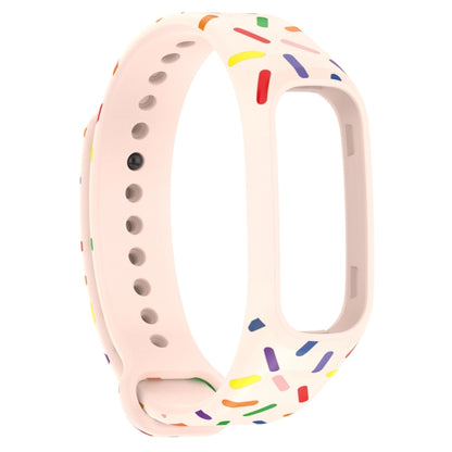 For OPPO Band Sports Rainbow Dots Silicone Watch Band(Light Pink) -  by PMC Jewellery | Online Shopping South Africa | PMC Jewellery