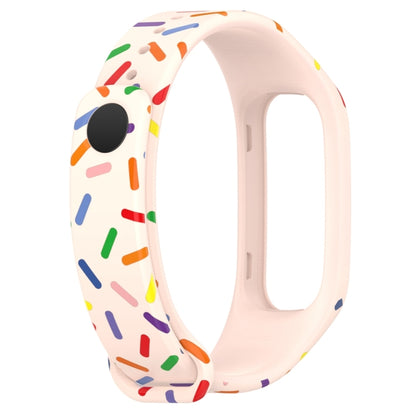 For OPPO Band Sports Rainbow Dots Silicone Watch Band(Light Pink) -  by PMC Jewellery | Online Shopping South Africa | PMC Jewellery