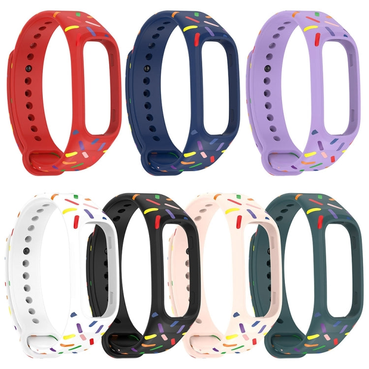 For OPPO Band Sports Rainbow Dots Silicone Watch Band(Light Pink) -  by PMC Jewellery | Online Shopping South Africa | PMC Jewellery