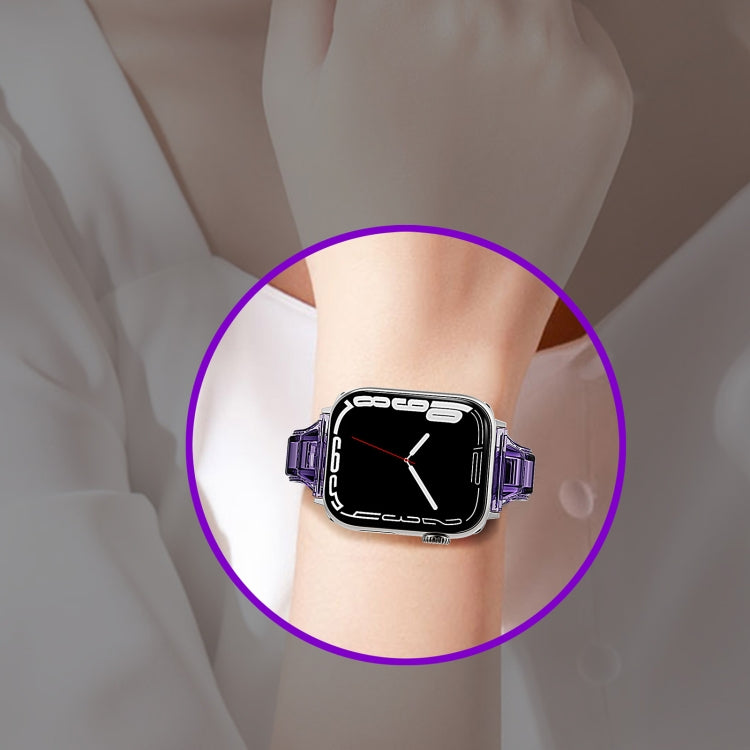 For Apple Watch 6 44mm Cube Airbag Clear TPU Watch Band(Transparent) - Watch Bands by PMC Jewellery | Online Shopping South Africa | PMC Jewellery