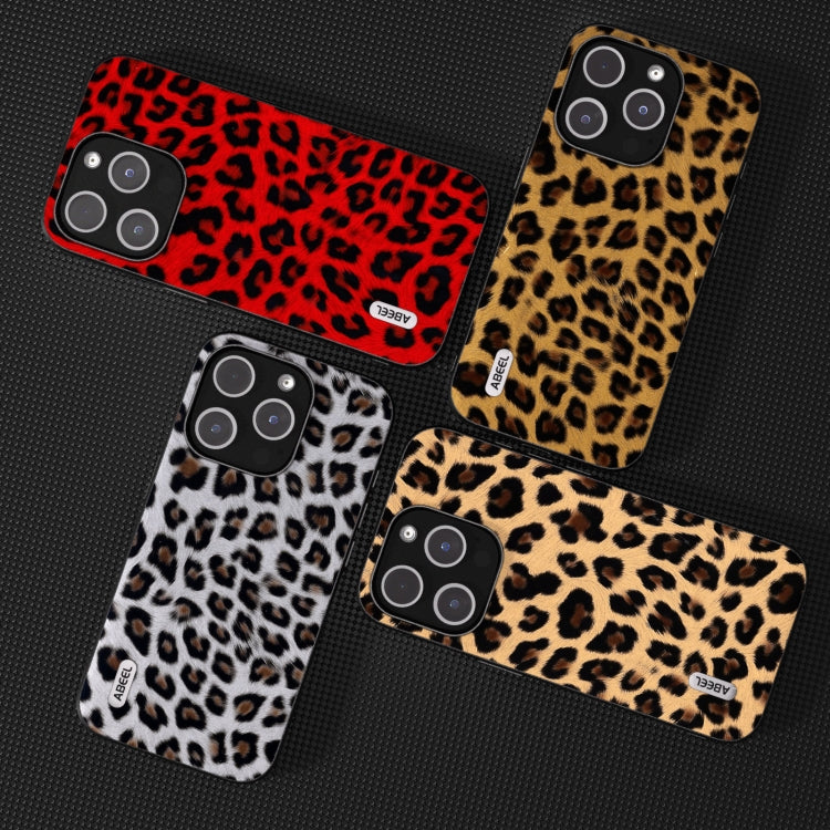 For iPhone 14 Pro ABEEL Black Edge Leopard Phone Case(Golden Leopard) - iPhone 14 Pro Cases by PMC Jewellery | Online Shopping South Africa | PMC Jewellery