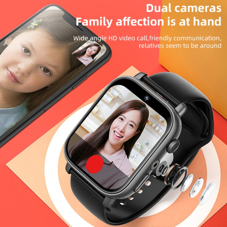 UNIWA X1S 1.9 inch IP67 Waterproof 4G Android 8.1 Dual Cameras Smart Watch Support Temperature Measurement, Specification:2G+16G(White) - Android Watch by UNIWA | Online Shopping South Africa | PMC Jewellery