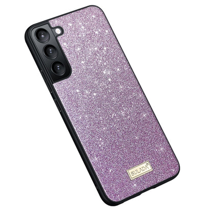 For Samsung Galaxy S23+ 5G SULADA Glittery TPU + Handmade Leather Phone Case(Purple) - Galaxy S23+ 5G Cases by SULADA | Online Shopping South Africa | PMC Jewellery