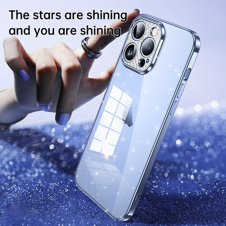 For iPhone 11 SULADA Electroplated Transparent Glittery TPU Phone Case(Silver) - iPhone 11 Cases by SULADA | Online Shopping South Africa | PMC Jewellery