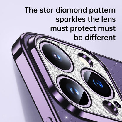 For iPhone 12 Pro Max SULADA Electroplated Transparent Glittery TPU Phone Case(Purple) - iPhone 12 Pro Max Cases by SULADA | Online Shopping South Africa | PMC Jewellery