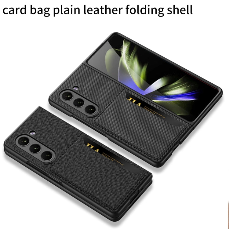 For Samsung Galaxy Z Fold5 GKK Ultra-thin Leather Phone Case with Card Slots(Cross Texture) - Galaxy Z Fold5 Cases by GKK | Online Shopping South Africa | PMC Jewellery