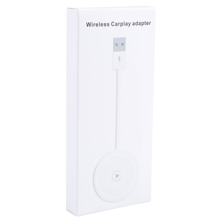 USB + USB-C / Type-C Wired to Wireless Carplay Adapter for iPhone(White) - Bluetooth Adapters by PMC Jewellery | Online Shopping South Africa | PMC Jewellery