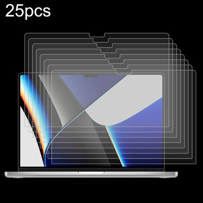 For MacBook Pro 16.2 inch A2485/A2780 25pcs 9H Laptop Screen Explosion-proof Tempered Glass Protective Film - Screen Protectors by PMC Jewellery | Online Shopping South Africa | PMC Jewellery