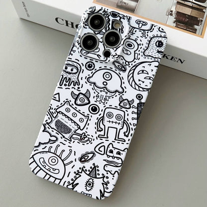 For iPhone 11 Pro Max Painted Pattern Precise Hole PC Phone Case(Block Monster) - iPhone 11 Pro Max Cases by PMC Jewellery | Online Shopping South Africa | PMC Jewellery