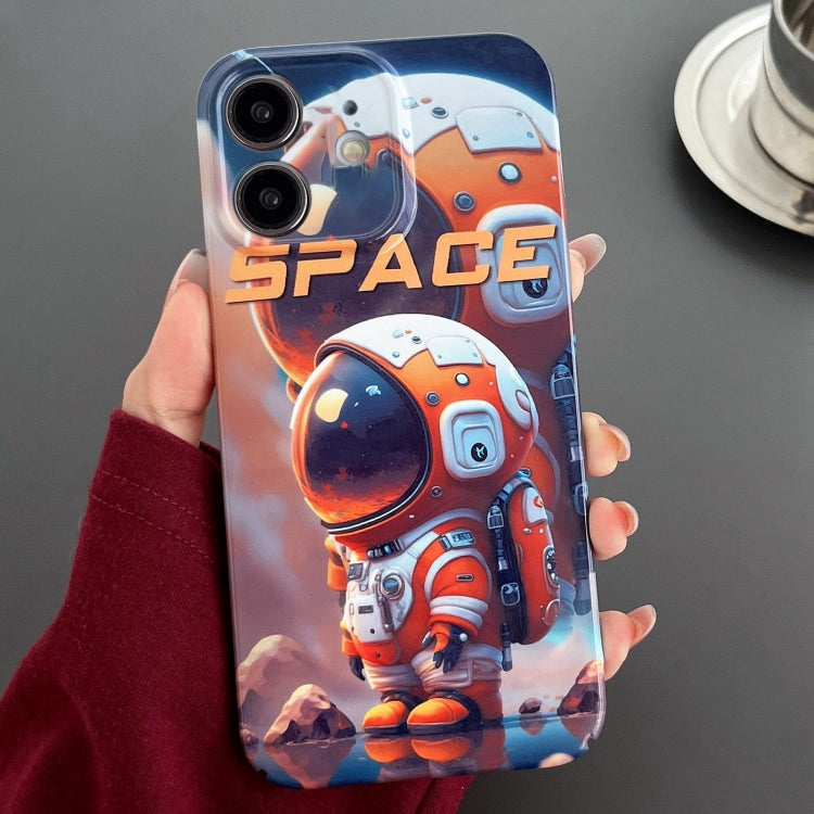 For iPhone 11 Painted Pattern Precise Hole PC Phone Case(Orange Astronaut) - iPhone 11 Cases by PMC Jewellery | Online Shopping South Africa | PMC Jewellery