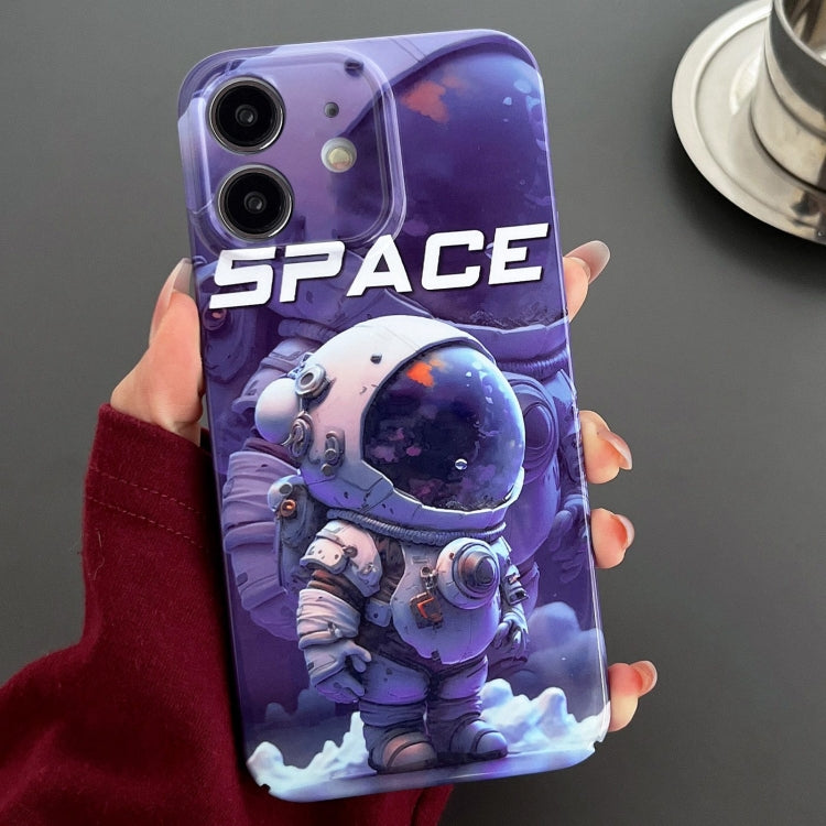 For iPhone 11 Painted Pattern Precise Hole PC Phone Case(Purple Astronaut) - iPhone 11 Cases by PMC Jewellery | Online Shopping South Africa | PMC Jewellery