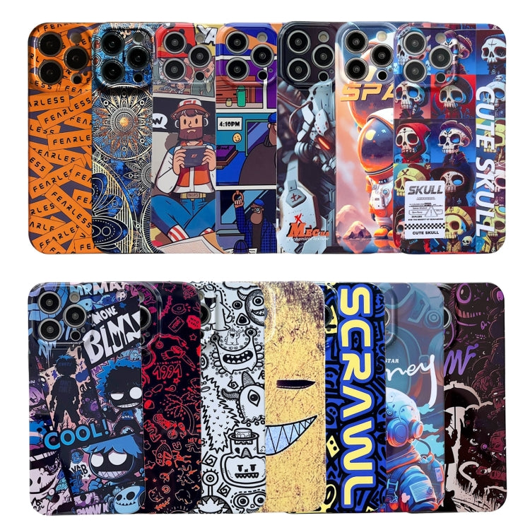 For iPhone XS Max Painted Pattern Precise Hole PC Phone Case(Working Uncle) - More iPhone Cases by PMC Jewellery | Online Shopping South Africa | PMC Jewellery