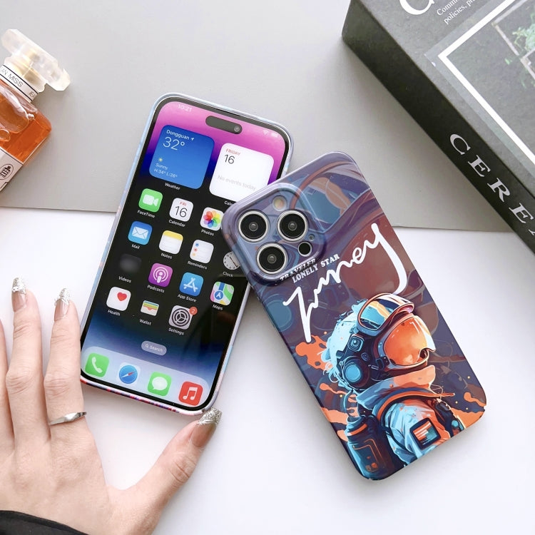 For iPhone 11 Pro Painted Pattern Precise Hole PC Phone Case(Black Purple Umbrella Boy) - iPhone 11 Pro Cases by PMC Jewellery | Online Shopping South Africa | PMC Jewellery