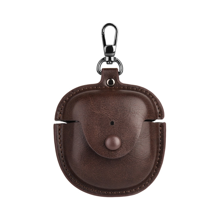 For Bose QuietComfort Earbuds II Leather TWS Earphone Protective Case with Hook(Brown) - Other Earphone Case by PMC Jewellery | Online Shopping South Africa | PMC Jewellery