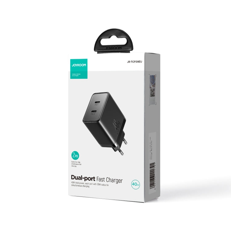 JOYROOM TCF09 40W Dual USB-C / Type-C 2PD Mini Intelligent Fast Charger(EU Plug) - USB Charger by JOYROOM | Online Shopping South Africa | PMC Jewellery