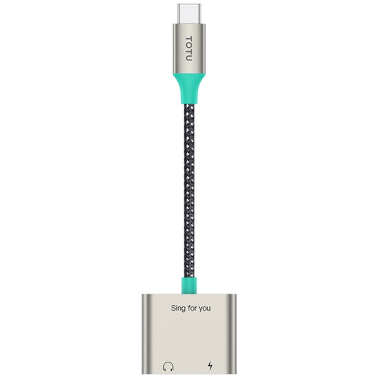 TOTU AD-5 USB-C/Type-C to 3.5mm+USB-C/Type-C Charger Audio Adapter - Type-C Adapter by TOTUDESIGN | Online Shopping South Africa | PMC Jewellery