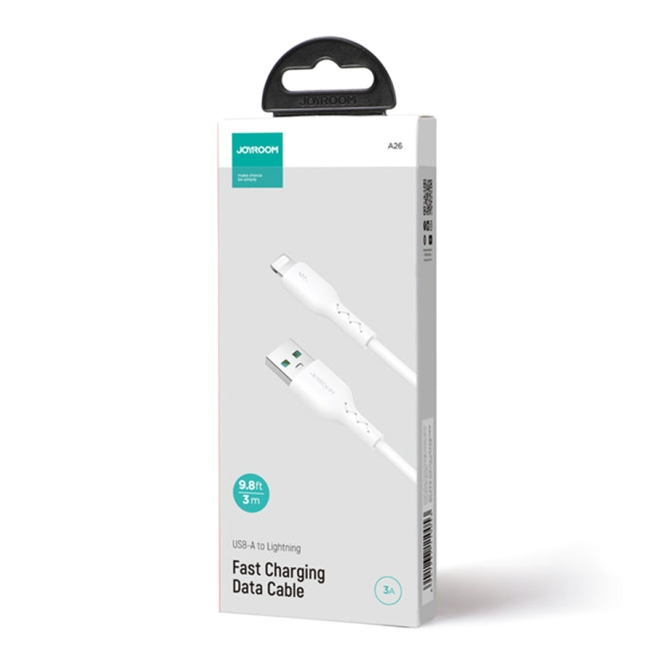 JOYROOM SA26-AL3 Flash Charge Series 3A USB to 8 Pin Fast Charging Data Cable, Cable Length:3m(White) - Normal Style Cable by JOYROOM | Online Shopping South Africa | PMC Jewellery