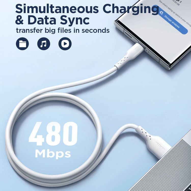 JOYROOM SA26-AM3 Flash Charge Series 3A USB to Micro USB Fast Charging Data Cable, Cable Length:3m(White) - Micro USB Cable by JOYROOM | Online Shopping South Africa | PMC Jewellery