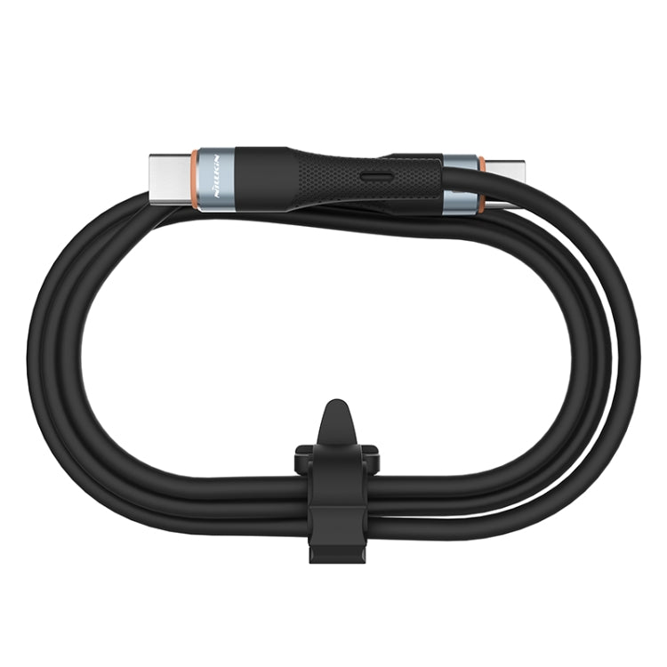 Nillkin 2.4A USB-C/Type-C to USB-C/Type-C Silicone Data Cable, Length: 1.2m(Black) - USB-C & Type-C Cable by NILLKIN | Online Shopping South Africa | PMC Jewellery