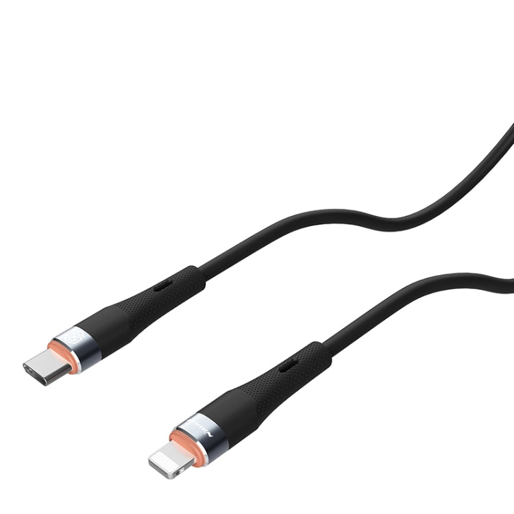 Nillkin 2.4A USB-C/Type-C to 8 Pin Silicone Data Cable, Length: 1.2m(Black) - 2 in 1 Cable by NILLKIN | Online Shopping South Africa | PMC Jewellery