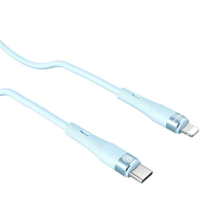 Nillkin 2.4A USB-C/Type-C to 8 Pin Silicone Data Cable, Length: 1.2m(Blue) - 2 in 1 Cable by NILLKIN | Online Shopping South Africa | PMC Jewellery