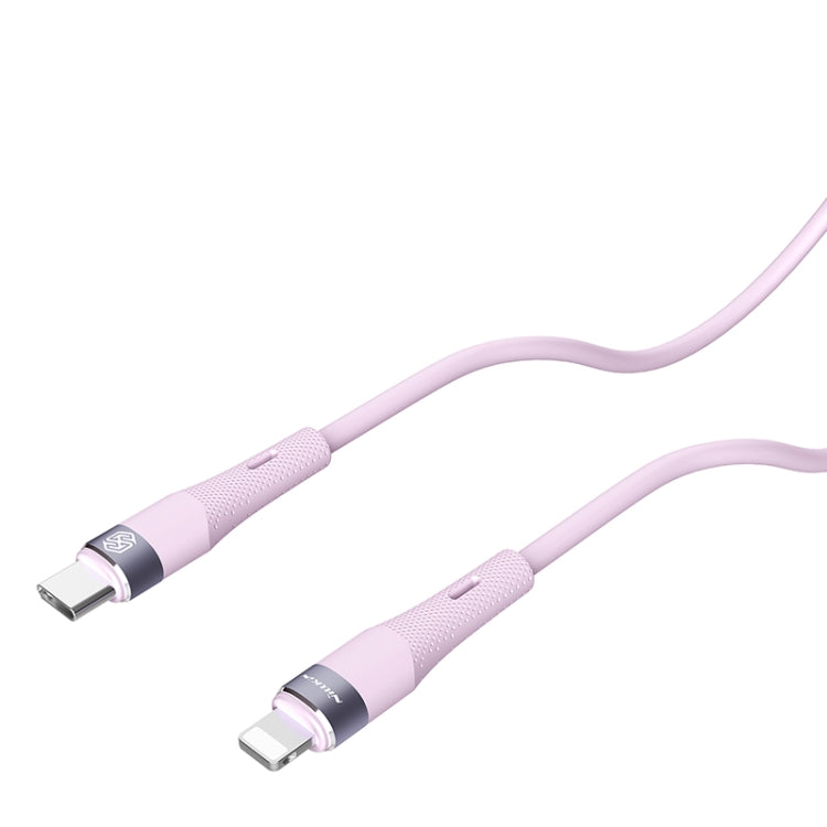 Nillkin 2.4A USB-C/Type-C to 8 Pin Silicone Data Cable, Length: 1.2m(Purple) - 2 in 1 Cable by NILLKIN | Online Shopping South Africa | PMC Jewellery