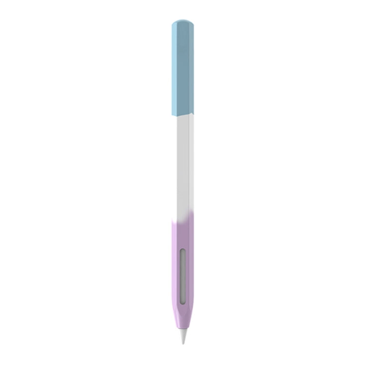 For Apple Pencil 2 LOVE MEI Rainbow Liquid Silicone Protective Pen Case(Blue) - Pencil Accessories by LOVE MEI | Online Shopping South Africa | PMC Jewellery