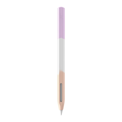 For Apple Pencil 2 LOVE MEI Rainbow Liquid Silicone Protective Pen Case(Purple) - Pencil Accessories by LOVE MEI | Online Shopping South Africa | PMC Jewellery