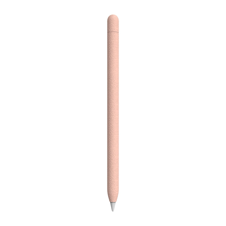 For Apple Pencil 1 LOVE MEI Frosted Leather Texture Silicone Protective Pen Case(Pink) - Pencil Accessories by LOVE MEI | Online Shopping South Africa | PMC Jewellery
