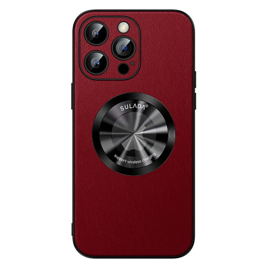 For iPhone 15 Pro Max SULADA Microfiber Leather MagSafe Magnetic Phone Case(Red) - iPhone 15 Pro Max Cases by SULADA | Online Shopping South Africa | PMC Jewellery