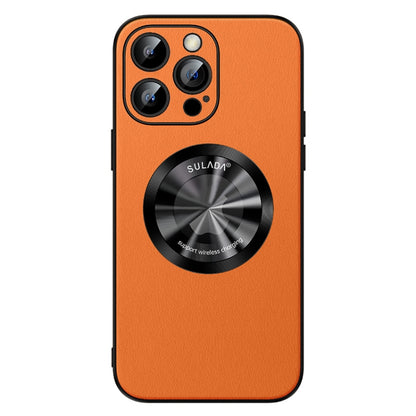 For iPhone 15 Pro Max SULADA Microfiber Leather MagSafe Magnetic Phone Case(Orange) - iPhone 15 Pro Max Cases by SULADA | Online Shopping South Africa | PMC Jewellery